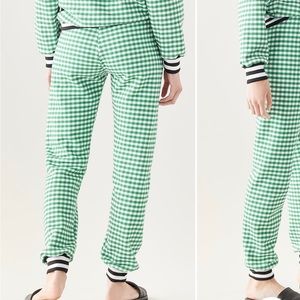 Rodarte Green Gingham Sweatpants worn once or twice